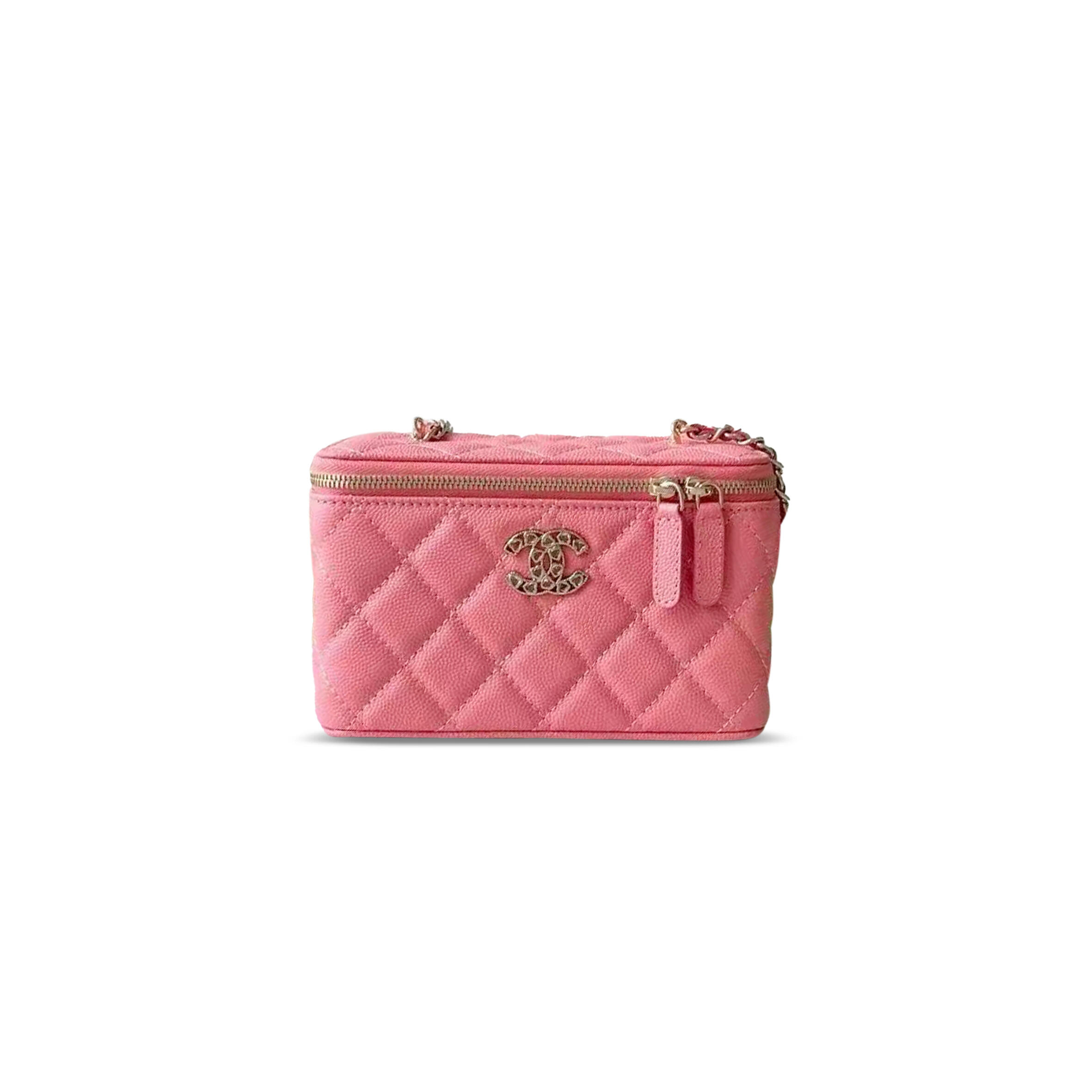 CHANEL 25P CHAIN BOX BAG CAVIAR AP4530 (17*9.5*8cm)